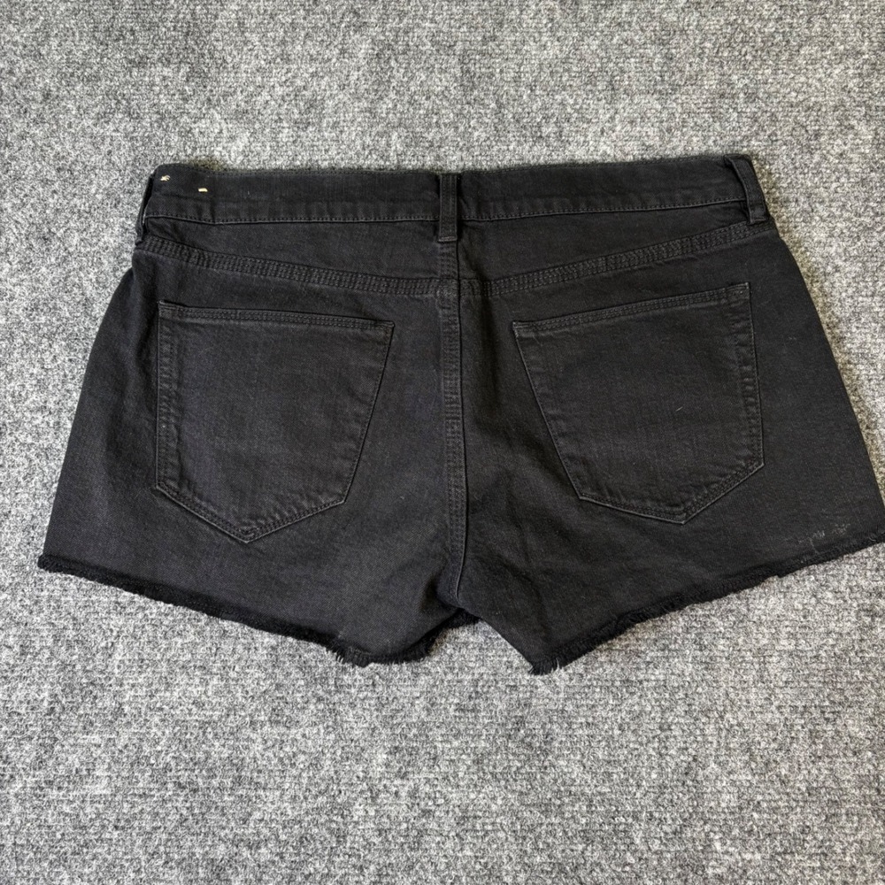 Madewell High‎ Rise Black Denim Cutoff Shorts Frayed Hem Size 27 - Picture 2 of 7